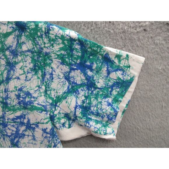 Vintage WILD OATS Men's Large Blue & Green Tie Dye T-shirt Made USA - Picture 4 of 16